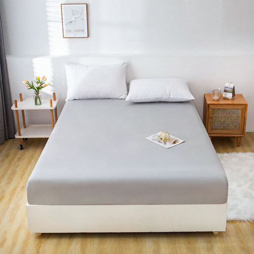 Bedding Pure Color Antislip Fitted Sheet With Pillowcases