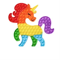 Unicorn Pop It Fidget Toy Push Pop Bubble Sensory Fidget Toy Stress Relief For Kids & Adult
