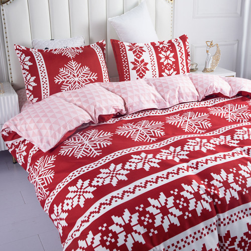 Christmas Snowflake Bedding Full Twin Queen King Quilt Duvet Covers Sets