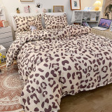Leopard Print Cartoon Cotton Bedding Set