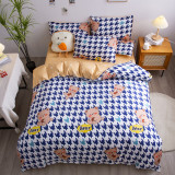Cute Bear Cartoon Cotton Bedding Set