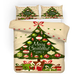 Merry Christmas Santa Claus Christmas Tree Bedding Full Twin Queen King Quilt Duvet Covers Sets