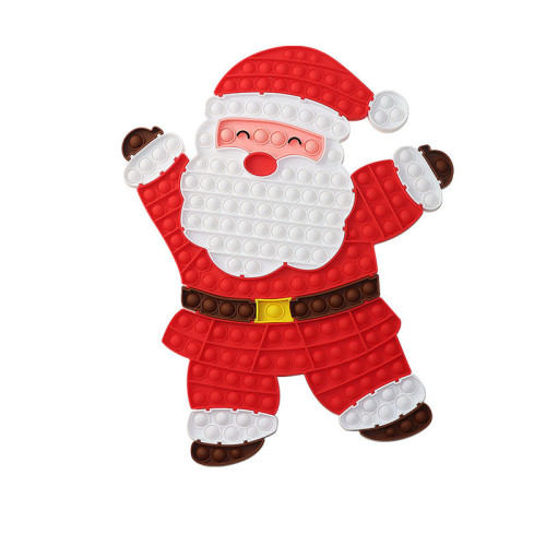 Christmas Santa Claus Pop It Fidget Toy Push Pop Bubble Sensory Fidget Toy Stress Relief