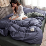 Gray Colorant Match Simple Solid Color Thickening Wool Bedding Set