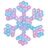 Snowflake Pop It Fidget Toy Push Pop Bubble Sensory Fidget Splicing Stress Relief Toy