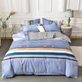 4PCS Cover Set Comfortable Stripes Printed Bedding For Home