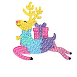 Christmas Deer Pop It Fidget Toy Push Pop Bubble Sensory Fidget Toy Stress Relief For Kids & Adult