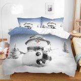 Cute Snowman Bedding Full Twin Queen King Quilt Duvet Covers Sets