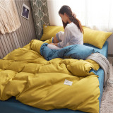 Multicolor Colorant Match Simple Solid Color Thickening Wool Bedding Set