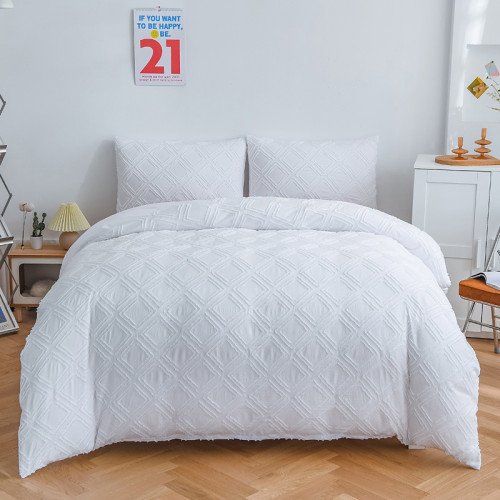 Luxury Simple Modern Lingge Pattern Soft Bedding Set