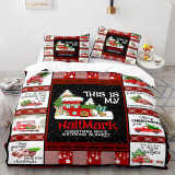 Christmas Movie Theme Print Bedding Full Twin Queen King Quilt Duvet Covers Sets