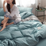 Pure Color Simple Solid Color Thickening Wool Bedding Set