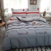 Simple Lines Modern Cotton Bedding Covers Sets