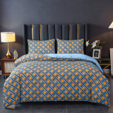 Luxury Simple Modern Check Pattern Soft Bedding Set