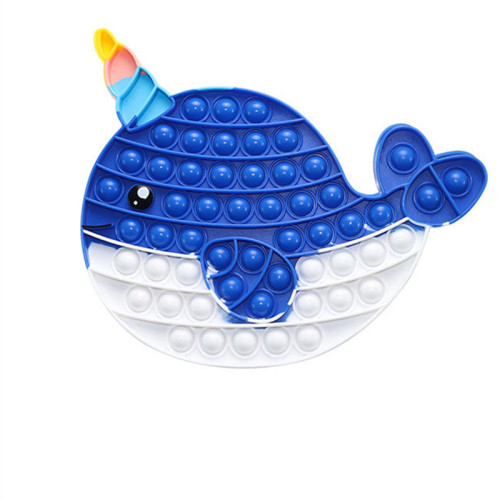 Whale Pop It Fidget Toy Push Pop Bubble Sensory Fidget Toy Stress Relief For Kids & Adult