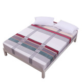 Bedding Stripes Rectangle Printing Dustproof Waterproof Fitted Sheet