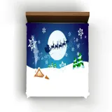 Snowflake Sleigh Santa Claus Elk Bedding Full Twin Queen King Quilt Duvet Covers Sets