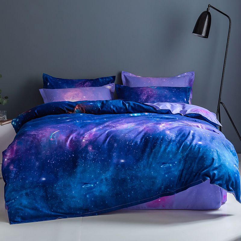 Luxury Star Galaxy Print Fantastic Cover Soft Bedding Set