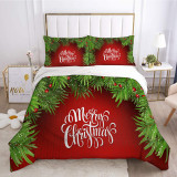 Merry Christmas Slogan Bedding Full Twin Queen King Quilt Duvet Covers Sets