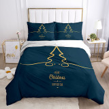 Merry Christmas and Happy New Year Christmas Tree Bedding Full Twin Queen King Quilt Duvet Covers Sets