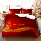 Merry Christmas Snowflake Bedding Full Twin Queen King Quilt Duvet Covers Sets