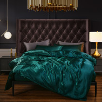 Pure Color Luxury Silk Soft Modern Bedding Set