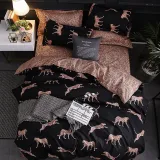 Modern Fashion Black White Simple Soft Bedding Set