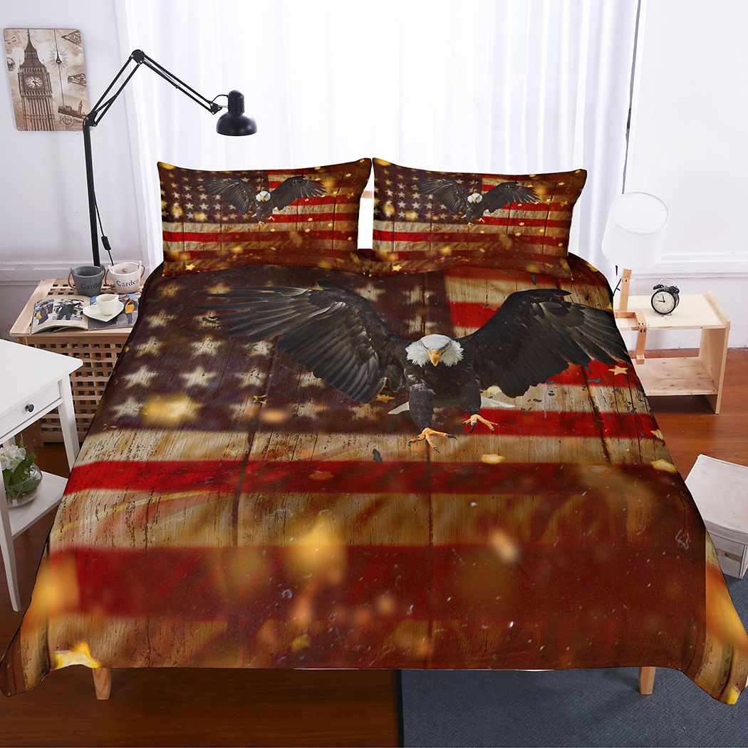 USA Eagle National Flag Cool Bedding Set