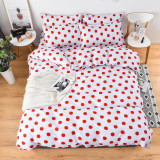 Hearts Pineapples Oranges Milk Cotton Bedding Full Twin Queen King Quilt Duvet Covers Sets