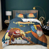 Santa Claus In A Sleigh Merry Christmas Bedding Full Twin Queen King Quilt Duvet Covers Sets