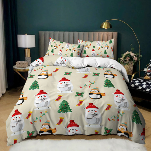 Cartoon Cute Bear Printed Bedding Full Twin Queen King Quilt Duvet Covers Sets