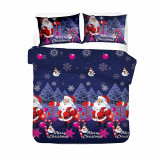 Cartoon Santa Claus Snowman Snowflakes Bedding Full Twin Queen King Quilt Duvet Covers Sets