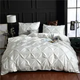 Multicolor Modern Fashion Silk Solid Color Bedding Set