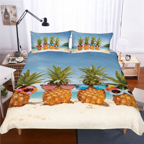 Natural Pineapple Plant Bedding Set
