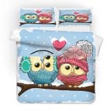 Cartoon Owl Cute Bedding Set