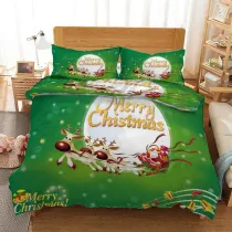 Cartoon Santa Claus Elk Gift Bedding Full Twin Queen King Quilt Duvet Covers Sets
