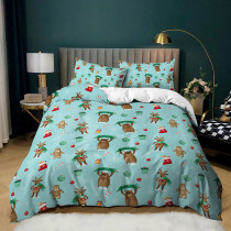 Cartoon Cute Bear Printed Bedding Full Twin Queen King Quilt Duvet Covers Sets