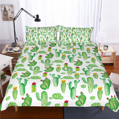 Natural Cactus Plant Bedding Set