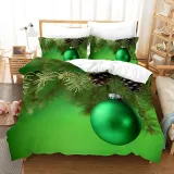 Christmas Snowflake Small Bell Bedding Full Twin Queen King Quilt Duvet Covers Sets