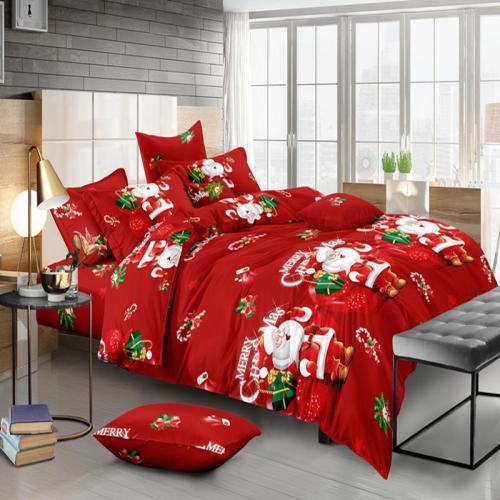 Merry Christmas Santa Claus Snowman Bedding Full Twin Queen King Quilt Duvet Covers Sets