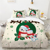 Santa Claus Snowman Deer Christmas Bedding Full Twin Queen King Quilt Duvet Covers Sets