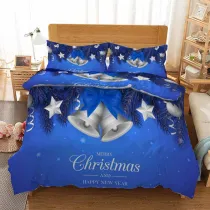 Merry Christmas Bedding Full Twin Queen King Quilt Duvet Covers Sets