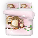 Cartoon Owl Cute Bedding Set