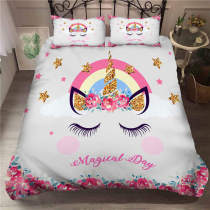 Cute Dream Unicorn Catching Bedding Set