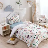 Rainbow Mermaid Animals Print Natural Cotton Bedding Set
