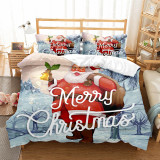 Merry Christmas Santa Claus Bedding Full Twin Queen King Quilt Duvet Covers Sets
