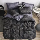 Modern Fashion Black White Simple Soft Bedding Set
