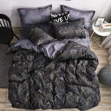 Modern Fashion Black White Simple Soft Bedding Set