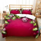 Snowflake Small Bell Pine Printing Bedding Full Twin Queen King Quilt Duvet Covers Sets