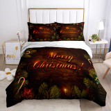 Merry Christmas Theme Printing Bedding Full Twin Queen King Quilt Duvet Covers Sets